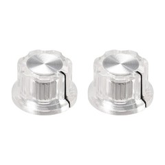 2pcs 6.4mm Shaft Hole Potentiometer Control Rotary Knobs Effect Pedal Knob Clear