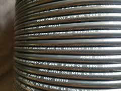 10ft New Rome 8AWG Gas/Oil Resistant Stranded Copper Wire, THHN MTW THWN, E51313