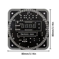 DIY Rotating LED Alarm Electronic Digital Clock Kit Learning Board 5V DS1302