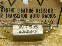 Vtg WT56 – Workman – Current Limiting Resistor NOS 5 Watt 5.6 ohm