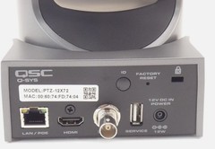 QSC PTZ-12X72 Conference Camera NO Power Cord 12VDC 12W – NEW Surplus!