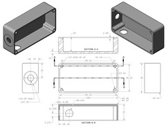 CNC Anodized Aluminum Box Enclosures 100x50x31-mm w/ Otto P9 Snap-In Switch Mod