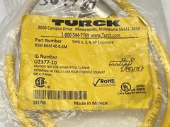 Turck RSM RKM 40-0.6M Minifast Double Ended Cordset M/F 7/8″ 4-Pin U2377-10