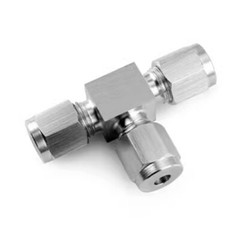 Stainless Steel Pneumatic Fitting Tee Equal Connector Φ4mm-Φ16mm Double Ferrules