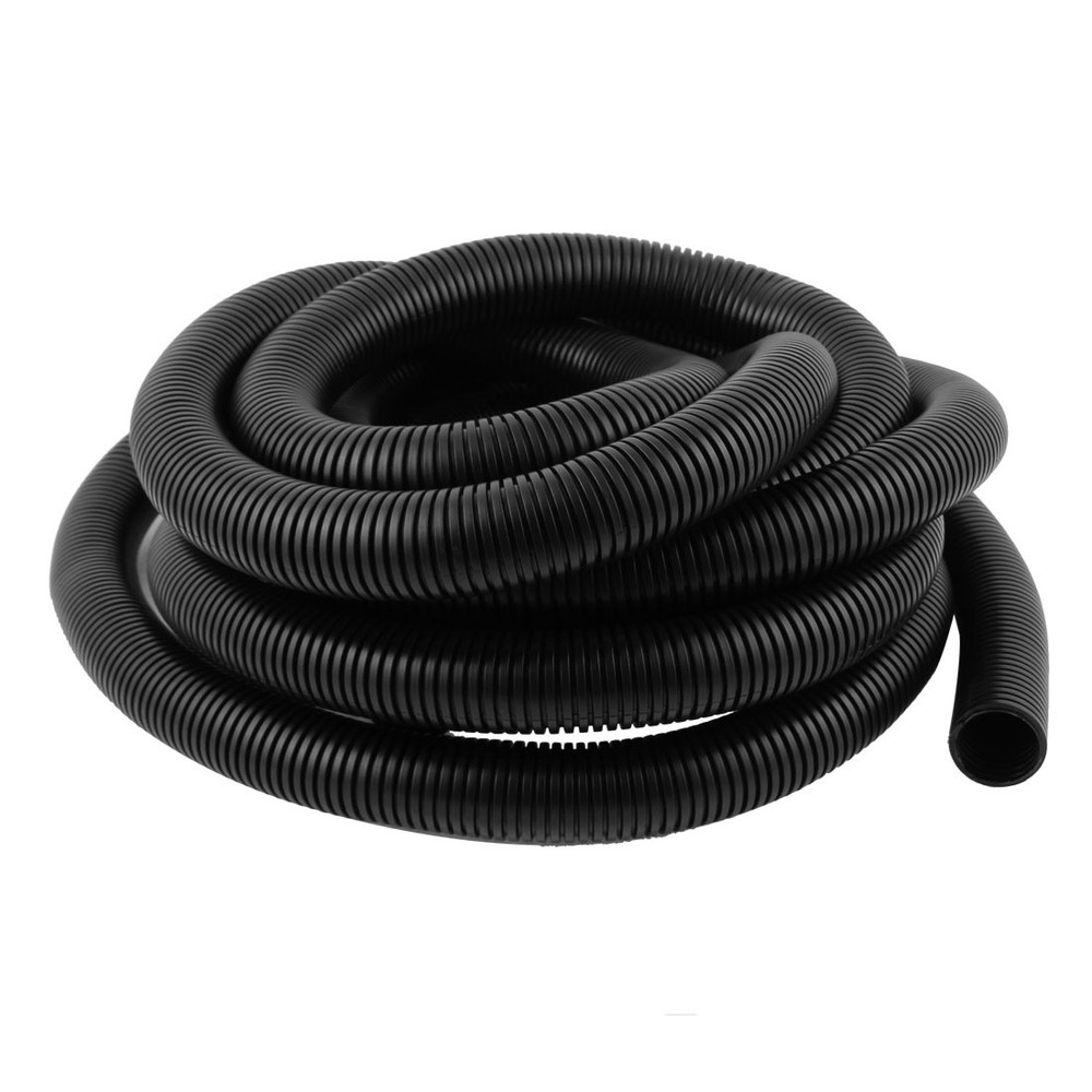 6.6 M 29 x 34.5 mm Plastic Corrugated Conduit Tube for Garden,Office Black