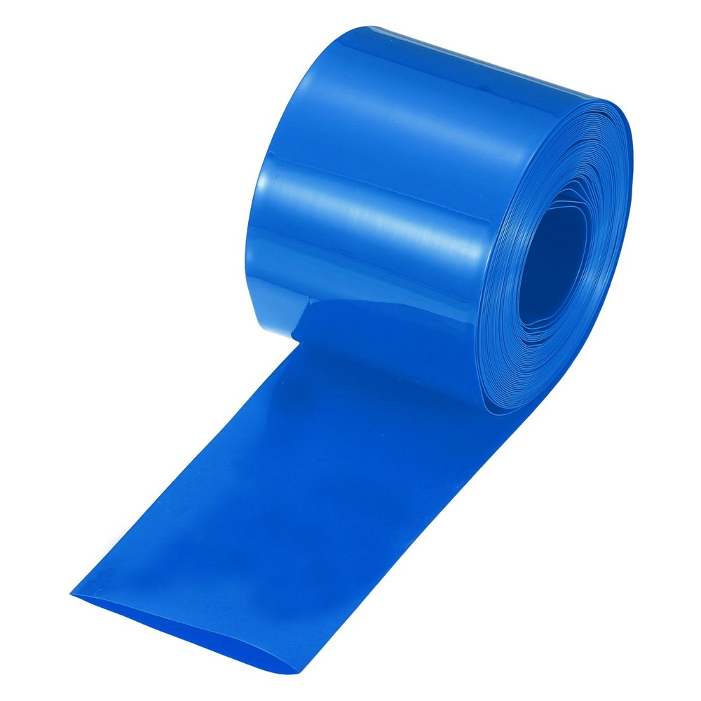 Battery Wrap Heat Shrink Tubing 26mm Dia 43mm Flat 20 Ft Blue Good Insulation