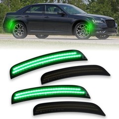 4PCS LED Fender Side Marker Lights Smoked Lens for Chrysler 300 2015-2024 -Re…