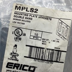 Erico MPLS2 Mounting Plate Brackets Double Gang Low Voltage NEW (lot of 10)