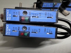 LOT OF 6 KEYENCE FS2-60 FIBER AMPLIFIER CABLE TYPE OPTIC SENSOR, 210-60100-00