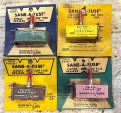 WORKMAN FA450 FA700 FA1000 FA2700 VINTAGE CIRCUIT BREAKERS SANS-A-FUSE
