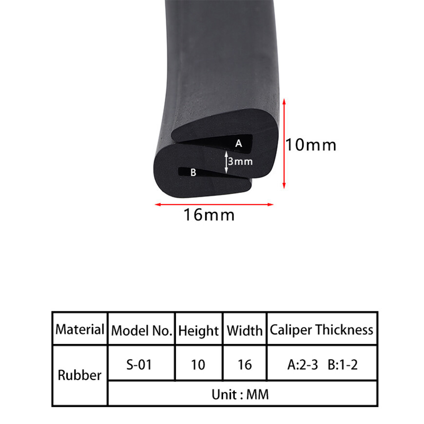 Rubber Window Windscreen Seal Glass Sealing Strip Waterproof of Cabinet Doors