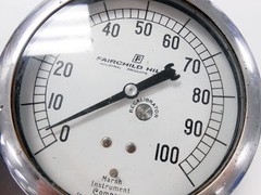 2X FAIRCHILD INDUSTRIAL MARSH DIAL GAUGE INDICATOR ONE 15 PSI ONE 100 PSI