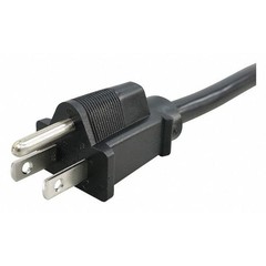 Power Cord, 5-15P, Sjt, 15 Ft., Blk, 15A, 14/3, 5Xfn0id
