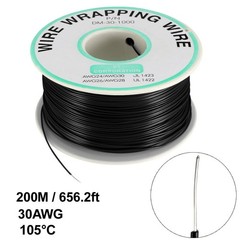 Wrapping Wire Tin Plated Copper Wire P/N DM-30-1000 30 AWG 200M Length Black