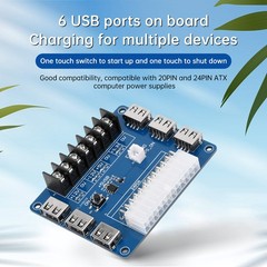 24 Pins ATX Power Supply Breakout Board Module Adapter Power Connector Board US