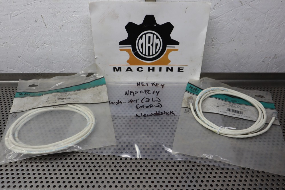 PANDUIT NETKEY NK5EPC7Y Patch Cords 7Ft (2.1m) Length New Old Stock (Lot of 2)