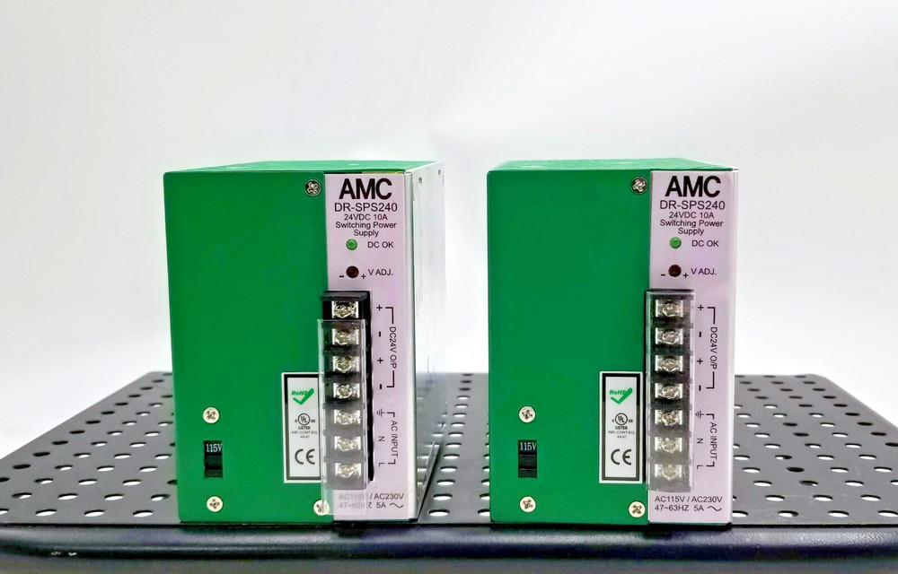 LOT OF 2 AMC DR-SPS240 24VDC 10A Switching Power Supply
