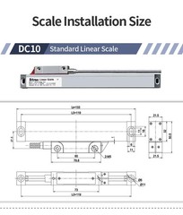3 Axis DRO Digital Readout High Accuracy Linear Scale Encoder 5um Mill Machine