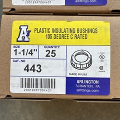125 ARLINGTON INDUSTRIES 443 1-1/4″ plastic insulating bushings