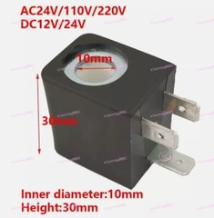 1PC Solenoid Valve Coil Inner Diameter 10mm Height 30mm DC24V / AC220V