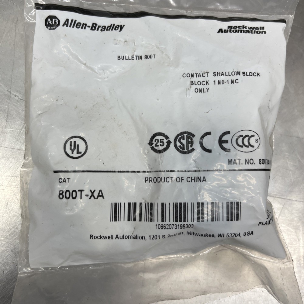 800T-XA Allen-Bradley Contact Block Series D.