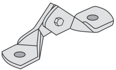 Power-Strut PS-9402-1/2-EG, 6″ L, 1/2″ Hole, Steel, 2-Hole, Hinge Connector, 1pc