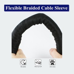 Cord Protector Split Loom Sleeve Cable Braided Tube Wire Wrap Organizer Lot