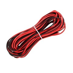 Red Black Wire 2pin Extension Cable Cord 20 AWG Parallel Wire 6M Length