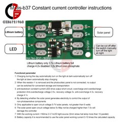 Photovoltaic Solar Light Battery Charging Controller Board with Protection 160ma