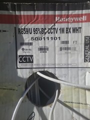 New Box, Genesis RG59/U 95 CCTV 400 foot white wire box general coaxial cable