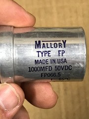 NOS Mallory Type FP Capacitor – 1000 Mfd, 50 VDC, FP066.5
