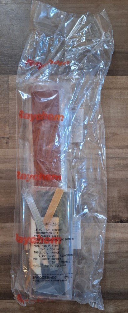 *NEW/SEALED * Raychem HVT-152-G, 15 KV, 1/C, Indoor Termination Kit – USA loc