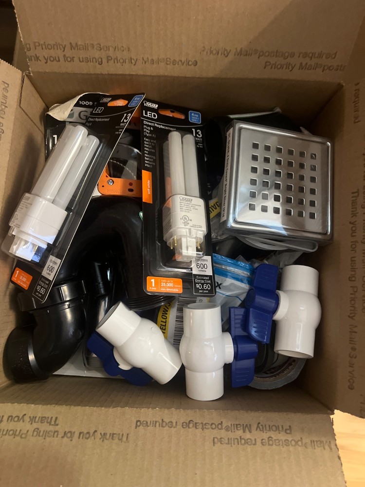 Home depot 10 LBS Bulk Assorted Electrical; Cords, Lighting, Home Improvement
