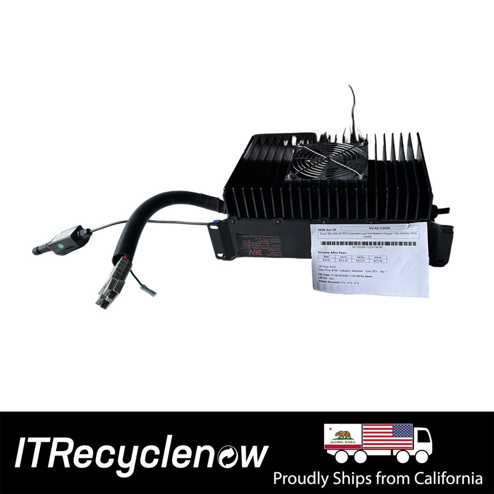 Elcon 36V 40A HF PFC Industrial Lead Acid Battery Charger 100-240VAC IP46 1500W