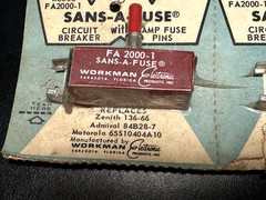 NOS 4x Sans-A-Fuse FA2000-1 Circuit Breaker – Replaces Zenith, Admiral, Motorola
