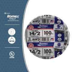 Southwire Solid Romex SIMpull CU NM-B W/G Wire 100-Ft 14/2