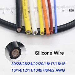 2-30 AWG UL Silicone Flexible Stranded Cable 0.08mm RC Model Wire 200℃ Colourful