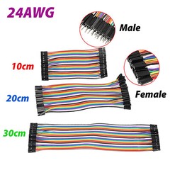 Dupont Jump Wire M-F M-M F-F Jumper Breadboard Cable Lead 10/20/30cm
