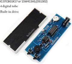 DIY 4-Digit Digital Green LED Electronic Alarm Clock Kit Soldering Practice