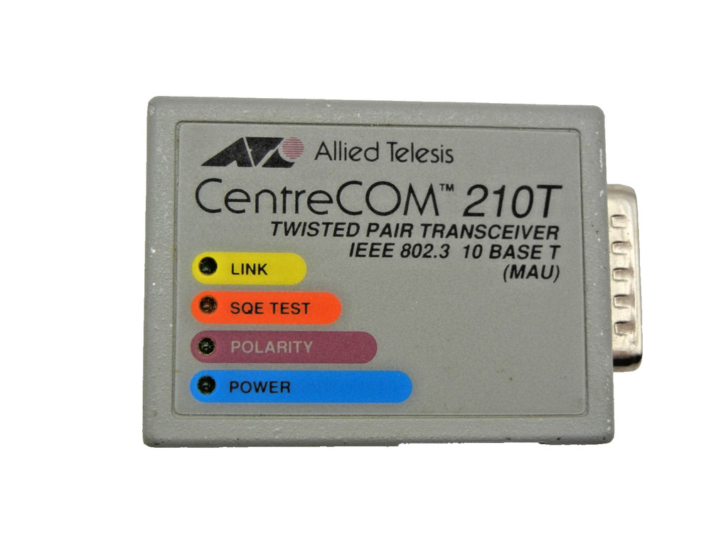 Allied Telesyn CentreCom 210T Twisted Pair Tranceiver IEEE 802.3 Base T