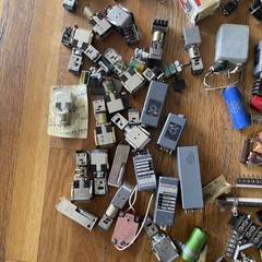 25lb Lot Vtg Electronic Parts Components Capacitors Transformers Microswitches +