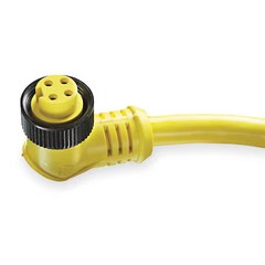 Brad Harrison 104001A01f120 Cordset, 4 Pin, Receptacle, Female