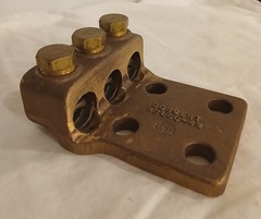 Dossert 3-port Terminal Lug # H3L50-4N. NEW. Free Shipping.
