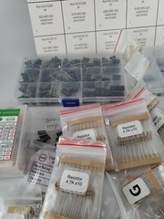 HUGE NEW 1200+ Capacitors, Resistors, etc. Electronic Components Lot