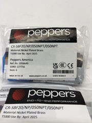 PEPPERS CABLE GLAND CR-SBF20/NP/050NPT, NICKEL PLATED BRASS. LOT OF 2. NEW.