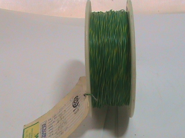 950 + feet 22 AWG Interstate Green Yellow Lead Hookup Wire WPC-2202-54