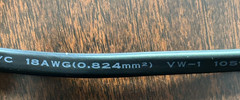 NISPT-2, VW-1, 2X 18AWG, 300V 6ft Power Cable, 2 Prong E253760 NEW