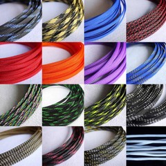 PET Nylon Expandable Braided Tube Sleeve Sheath Dense Car Audio Cable Wire 6MM