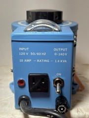 Variable Autotransformer Thordarson Input 120 KVA 1.4 Freq. 50/60 Part # VAR-106
