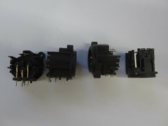 (4) Neutrik NC3MAH 3 Pole Male XLR Receptacle Housing Horizontal PCB Mount